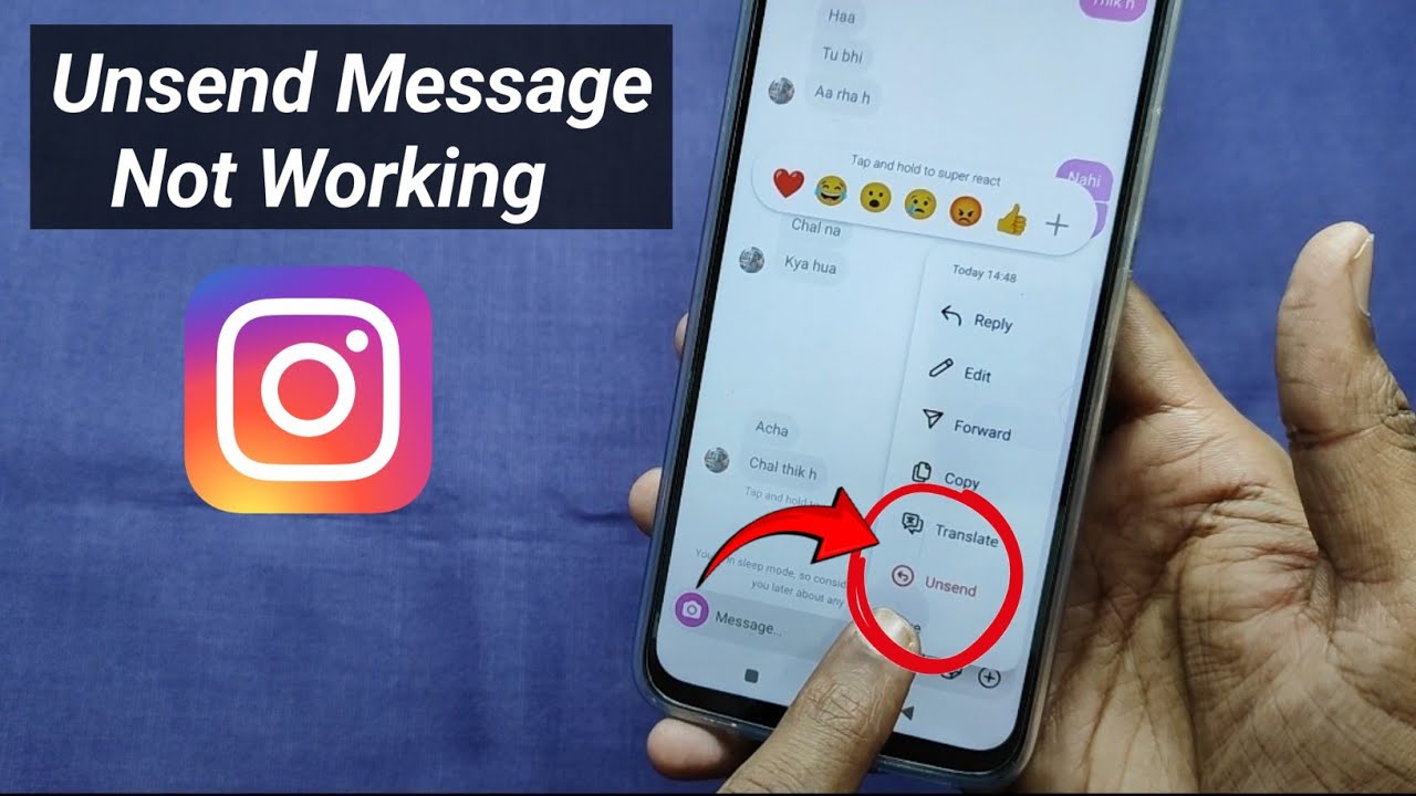 Instagram Unsend Message Not Working Problem 2025 | Instagram Message Unsend Nahi Ho Raha Hai 