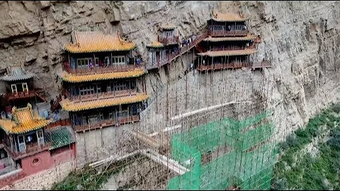 China’s Cliffside Hanging Temple under Revamp - DayDayNews