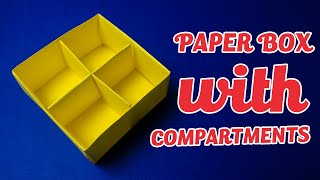 How To Make A Paper Box | Paper Box Making (with compartments)