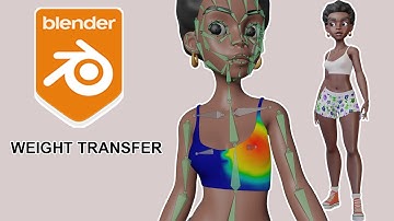 How to Transfer Vertex Weights with Data Transfer Modifier. #blendertutorial #blender3d