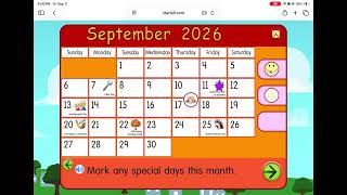 Starfall Calendar September 11 2026