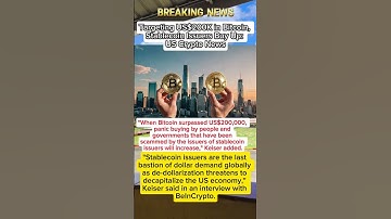 Bitcoin Soars as Stablecoin Issuers Invest BIG TIME in US Crypto Market#crypto #business #feedshorts