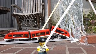 Can a Lego City Train break a glass?