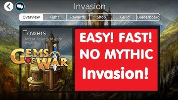 Gems of War NO Mythic Easy Fast Invasion team guide and strategy!