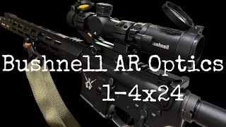 Обзор прицела Bushnell AR Optics 1-4x24, тест на 100-300м. Bushnell AR Optics 1-4x24 scope review.
