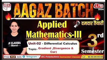 #60 Applied Mathematics-III UPBTE 3rd Semester आगाज बैच || JE CLASSES Meerut || Upbte 3rd Semester