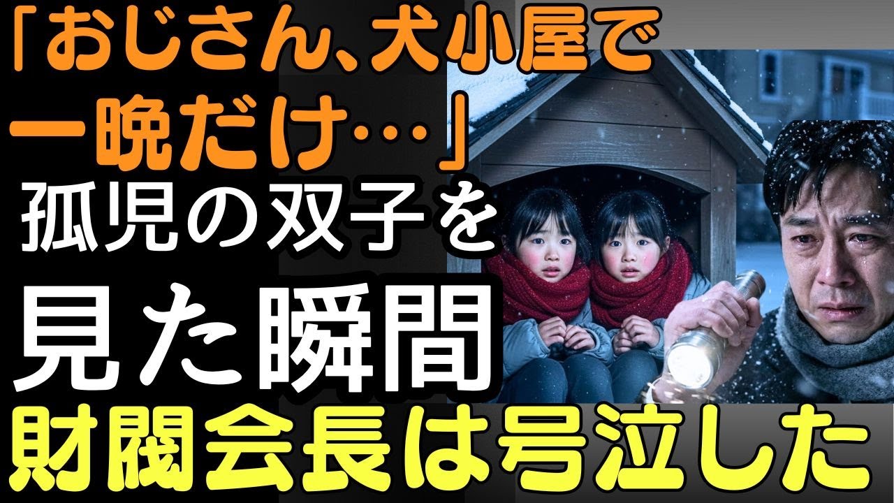 おじさん、犬小屋で一晩だけ…」孤児の双子を見た瞬間、財閥会長は号泣した | 人生の教訓