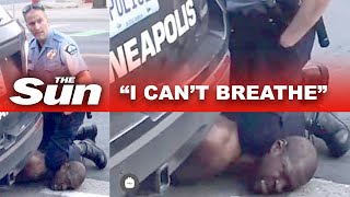 ‘I can’t breathe,’ fatal arrest of unarmed black man, George Floyd, where cop kneels on his neck