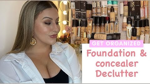 MAKEUP DECLUTTER SERIES | Day #2 foundations and concealers #declutter