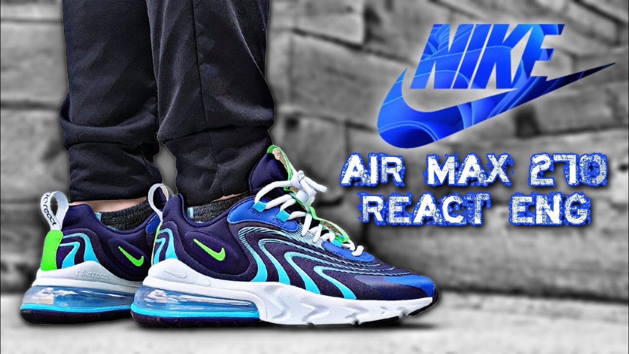 Nike Air Max 270 React ENG, Black/Blue