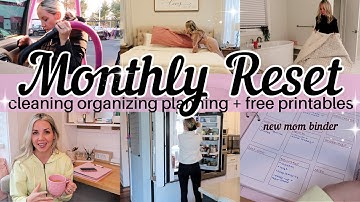 *NEW* MONTHLY RESET ROUTINE 2024 CLEAN ORGANIZE PLANNING MOM BINDER TIFFANI BEASTON HOMEMAKING