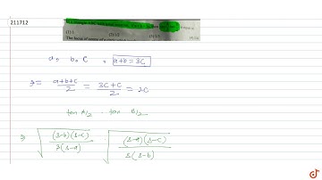 In a triangle ABC with usual notation, if `a+b= 3c`, then `tan (A/2) tan(B/2)` is equal to