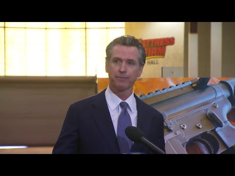 Newsom speaks on bill that would allow citizens to go after gun makers