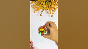 Mini Fruit Basket with Clay | Easy DIY Tutorial #shorts #Uzfacreations