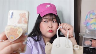 2달 기다린 하울..💦 나이키 볼캡 , 컨버스 뮬 , 여름 화이트 가방(오스트카카, 앤딜로즈 )  , 데일리 악세사리까지!  | 크리수탈