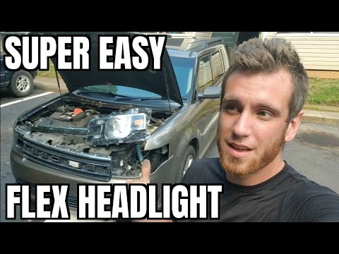 09-19 Ford Flex Headlight Assembly Replacement How to