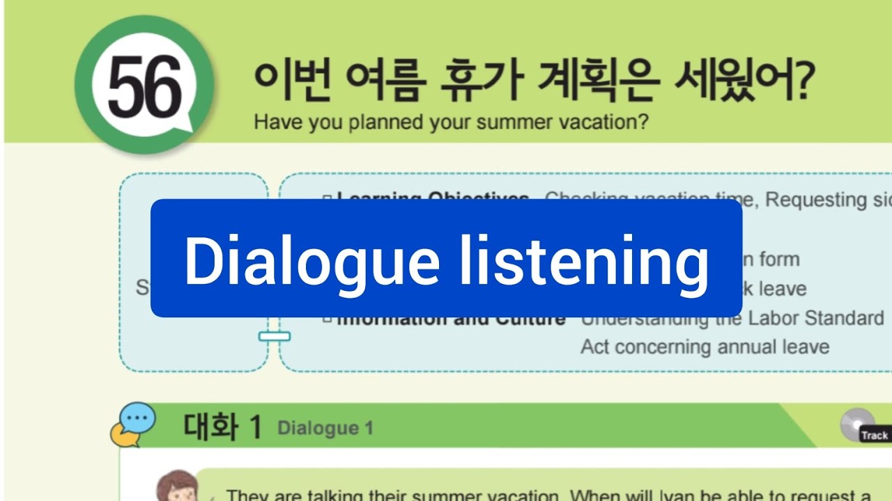 EPS TOPIK Listening Lesson 56