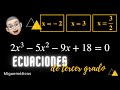 Ecuaciones. Ecuación de tercer grado:  2x³ - 5x² - 9x+18 = 0