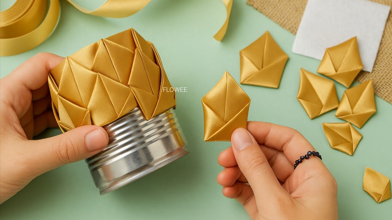 This Satin Ribbon Flower Vase Will Blow Your Mind! | Easy DIY Idea You Must Try