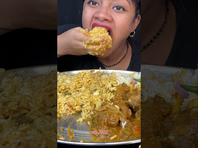 Fatty Mutton Curry With Rice Mukbang 😋🔥#mutton #mukbang #eatingshow #indianfood