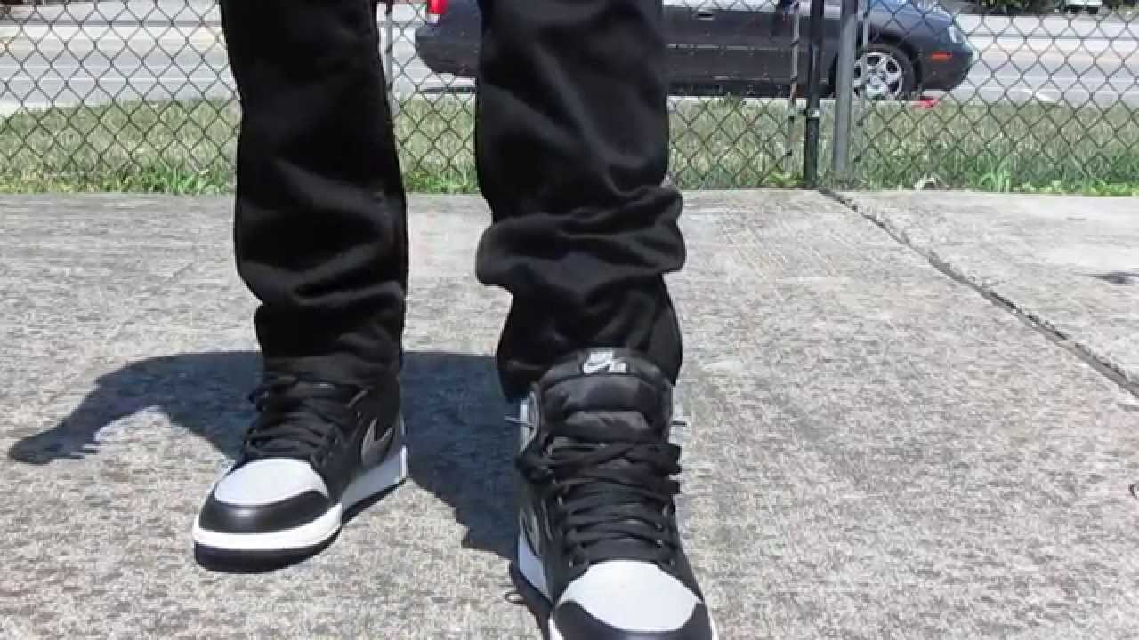 Jordan retro 1 'Shadow' on feet - YouTube