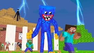 Monster School : Huggy Wuggy Giant Apocalypse Attack - Minecraft Animation