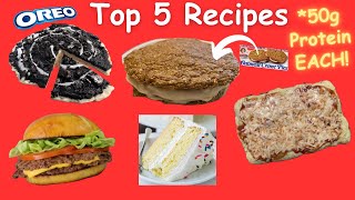 How I Eat 50g Protein EVERY MEAL | TOP 5 RECIPES for Shredding Fat and Building Muscle