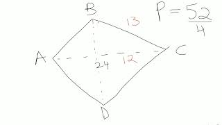 2019 AMC 8 A #4 - Area of Rhombuses