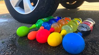 Crushing Crunchy & Soft Things by Car! CAR vs Coca-Cola with Balloons