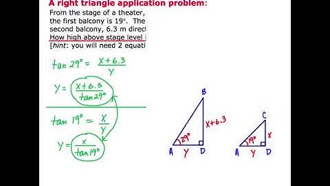 Mathcamp321: Solving a Right Triangle Using Trig Ratios and a System of Equations