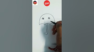 Draw a cute umbrella using these simple steps #shorts #ashortaday Canvassing Passion
