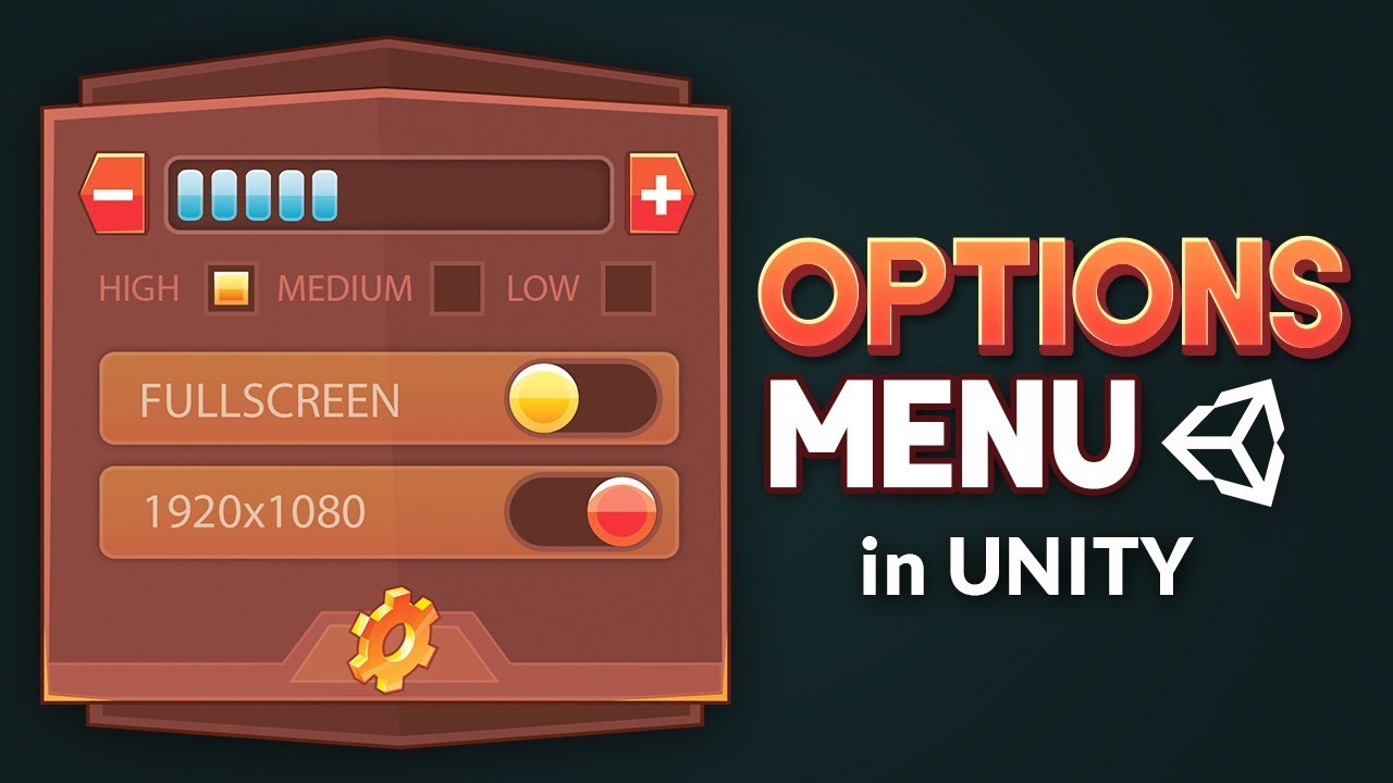 SETTINGS MENU in Unity 