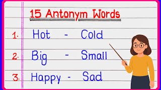 15 Most Common Antonyms in English | Opposite Words for Beginners | English Vocabulary