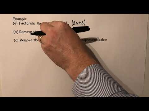 Removing brackets & Factorising