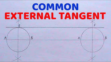 दो समान वृत्तों पर एक उभयनिष्ठ बाह्य स्पर्श रेखा कैसे खींचे || तकनीकी चित्रण