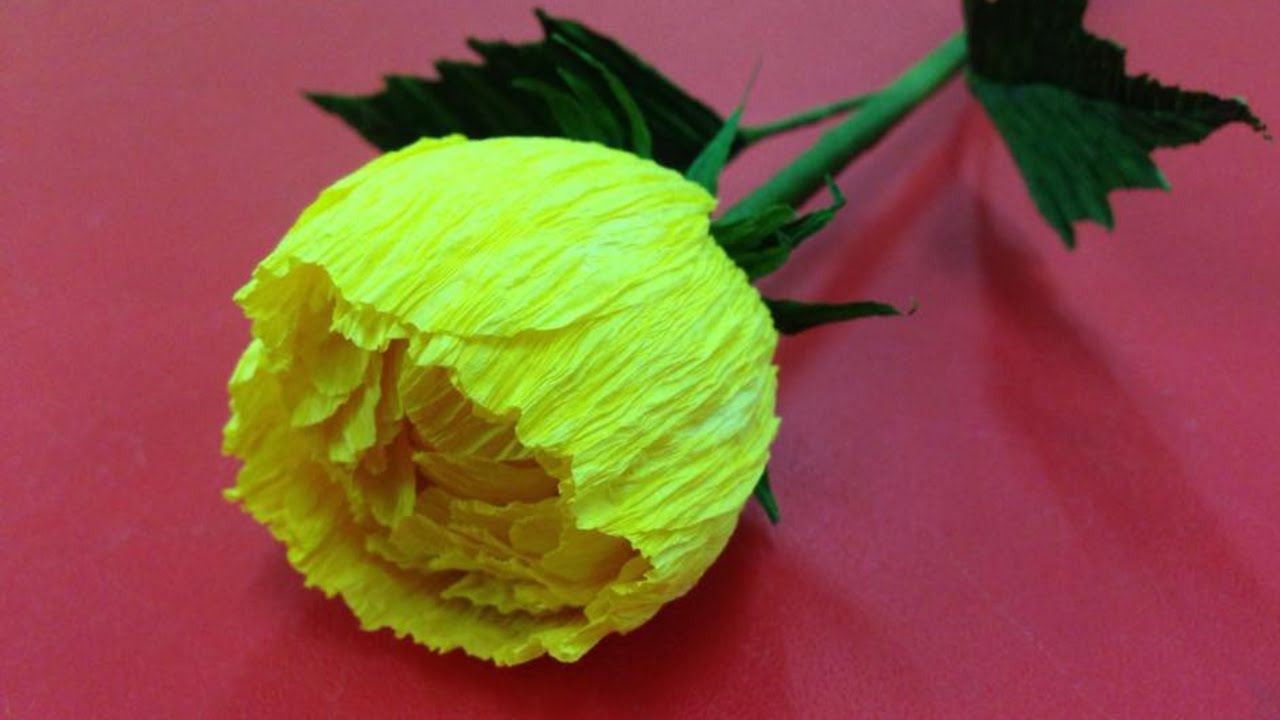 How to Make Crepe Paper flowers - Flower Making of Crepe Paper - Paper Flower Tutorial