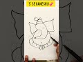 How to make lord Ganesha from word 'S' easy step by step drawing #shortvideo #shorts #ganeshji