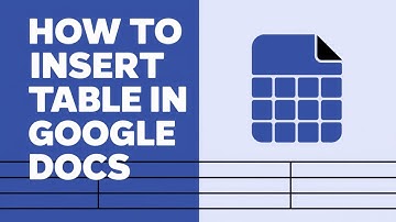 How to Insert Table Into a Google Docs [TUTORIAL]