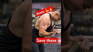 Save these arms exercises if you want to grow your biceps and triceps💪🔥