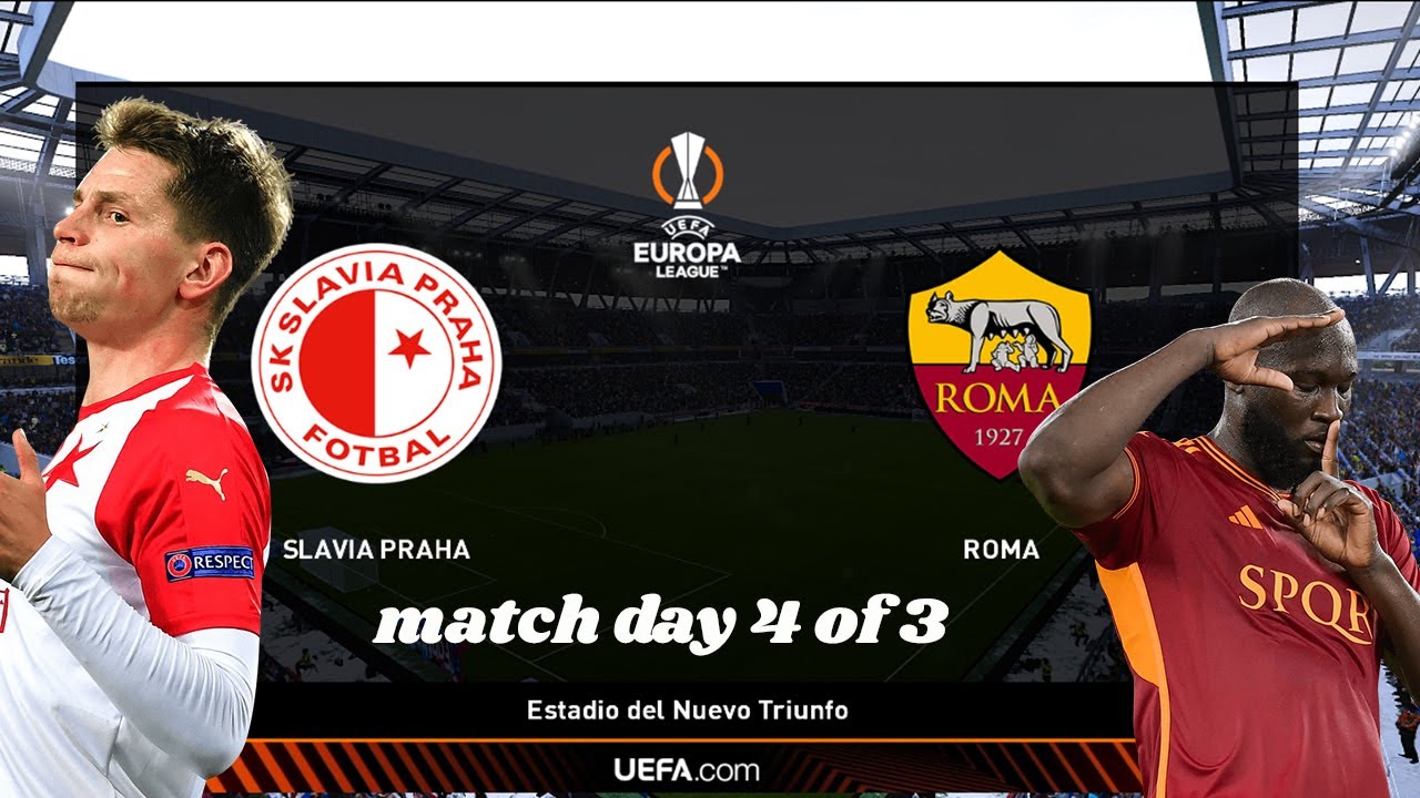 SLAVIA PRAHA vs AS ROMA  UEFA EUROPA LEAGUE 2023/24 