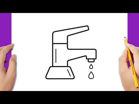 How to draw a faucet water