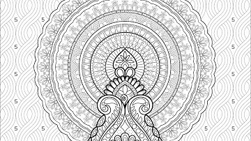 Kleur op nummer Mandala Bloom Bloemen & Geometrisch Zen Ontwerp Zen Kleuren app #kleurboek #focus