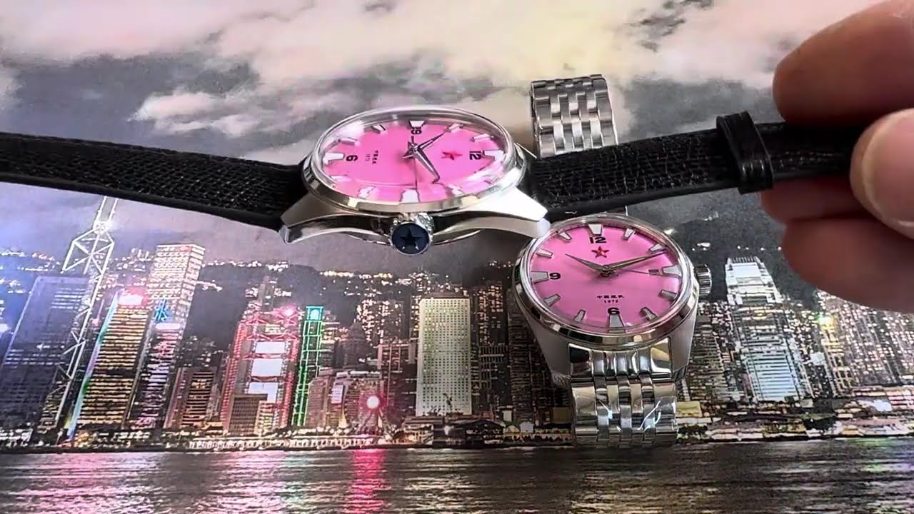 Red Star 1972 Tongji Automatik 8827G-P www.Poljot24.de PINK DIAL