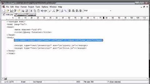 jQuery Tutorial   40   Focus in