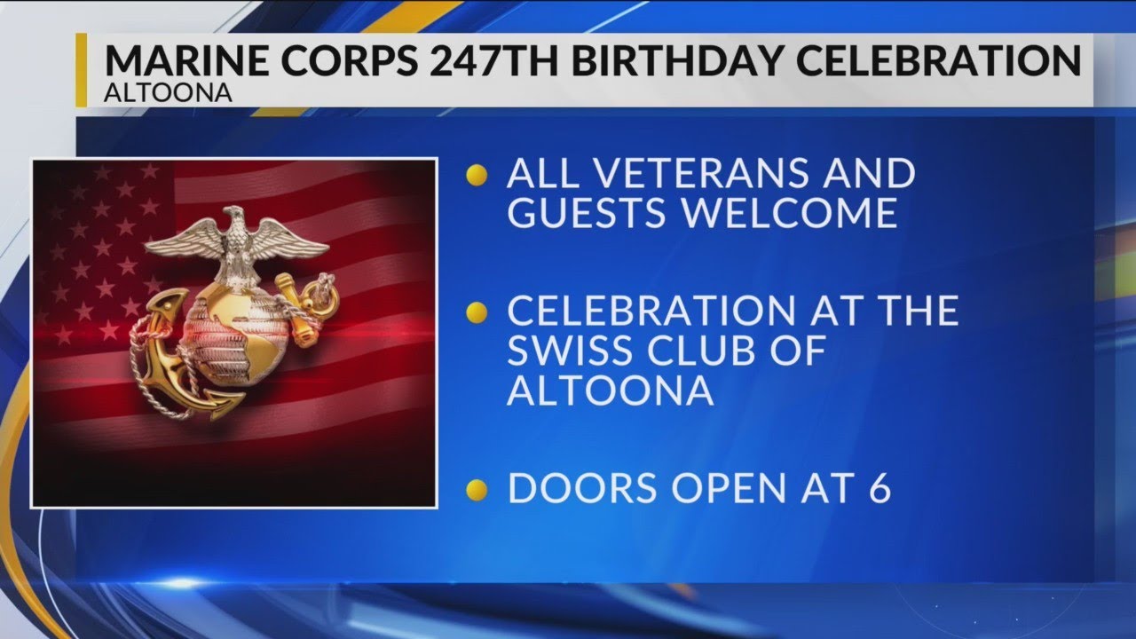 Marine Corps celebrates their 247th birthday - YouTube
