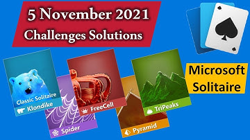 05.11.2021 Solutions for Microsoft Solitaire Collection Daily Challenge