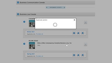 Duplicate a Connect Course Section