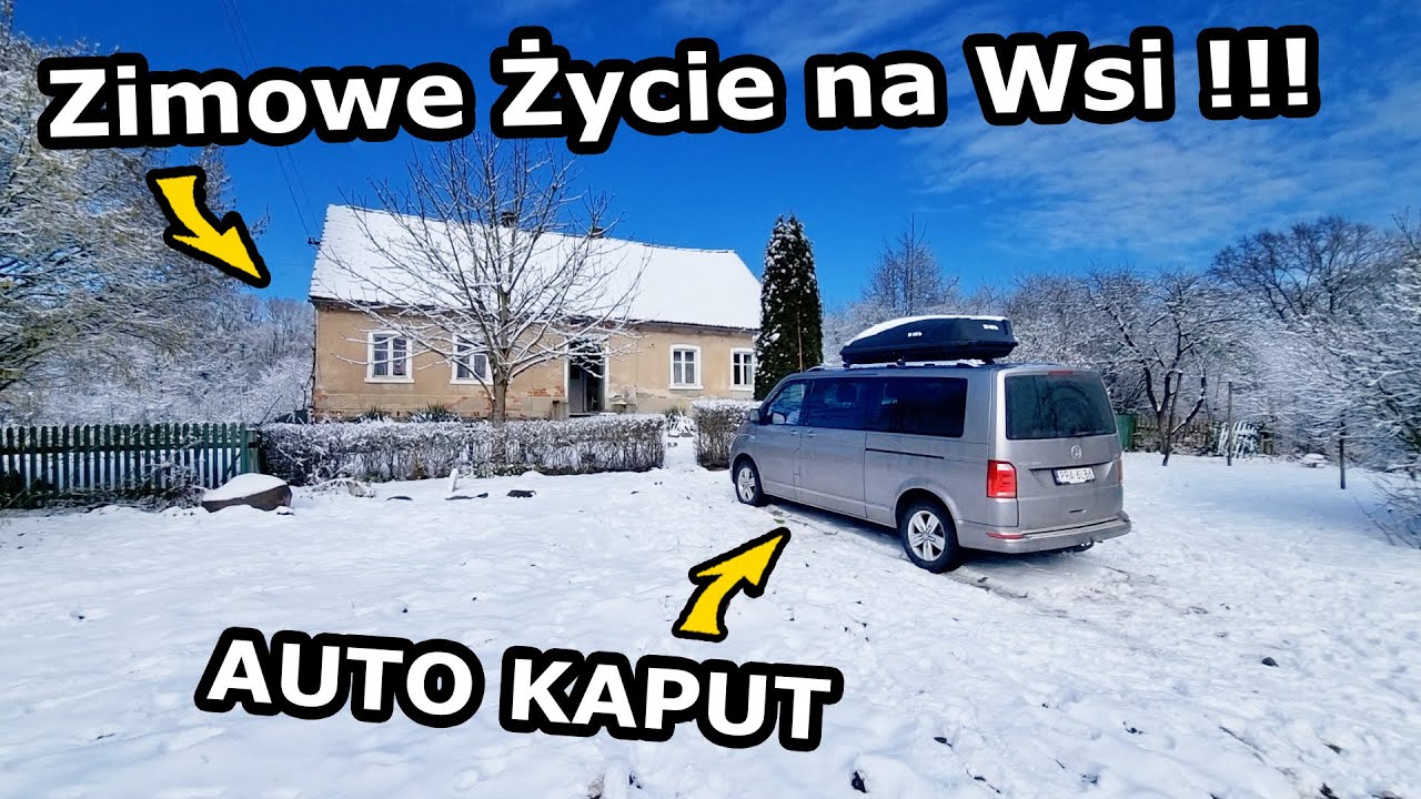 Utknęliśmy na Siedlisku !!! - Auto nie chce Odpalić! *Zabawa w Śniegu na Wsi, Czaszka i Motyle 