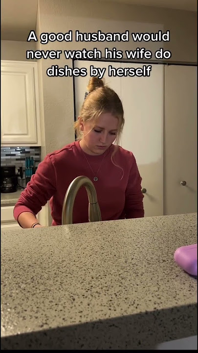Watching my wife doing the dishes is so hard! #shorts