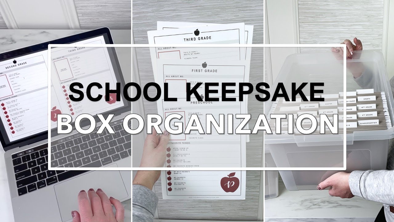 HOW TO ORGANIZE KIDS' SCHOOL KEEPSAKES AND MEMORABILIA: Easy DIY memory box  